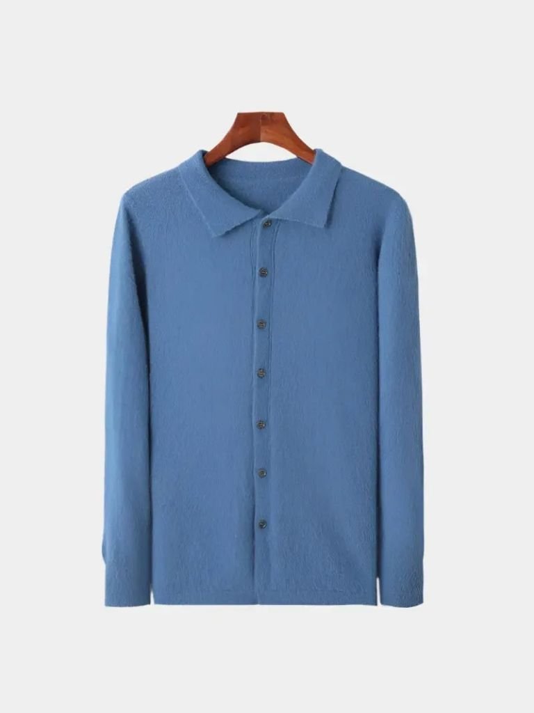 100% Cashmere Polo Cardigan