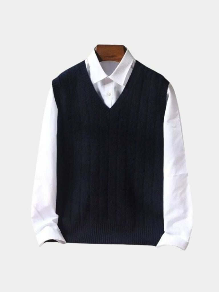 100% Merino Wool Pullover Sweater Vest