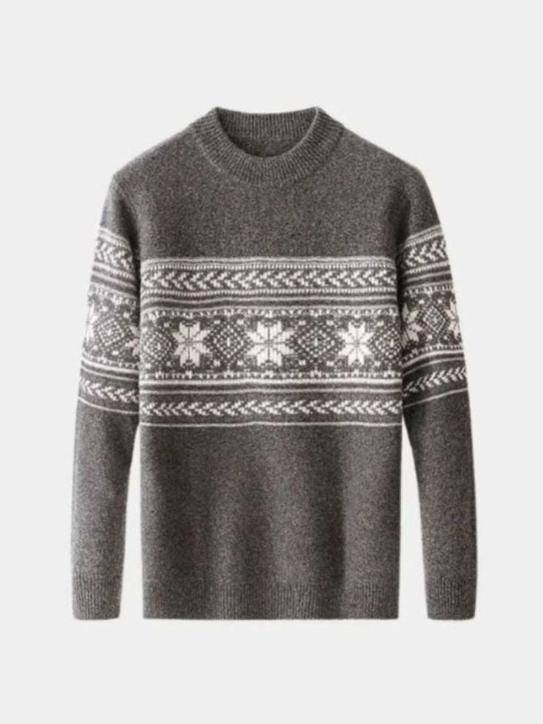 100% Wool Fair Isle Pullover Sweater Jumper - Major