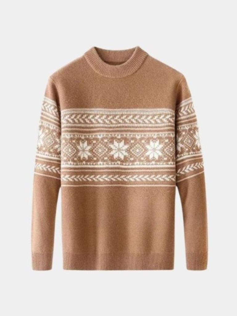 100% Wool Fair Isle Pullover Sweater Jumper - Major