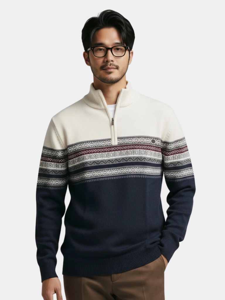 Half Zip Knit Pullover Sweater