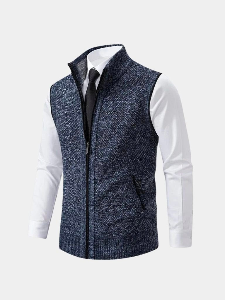 Elegant Full-Zip Sweater Vest