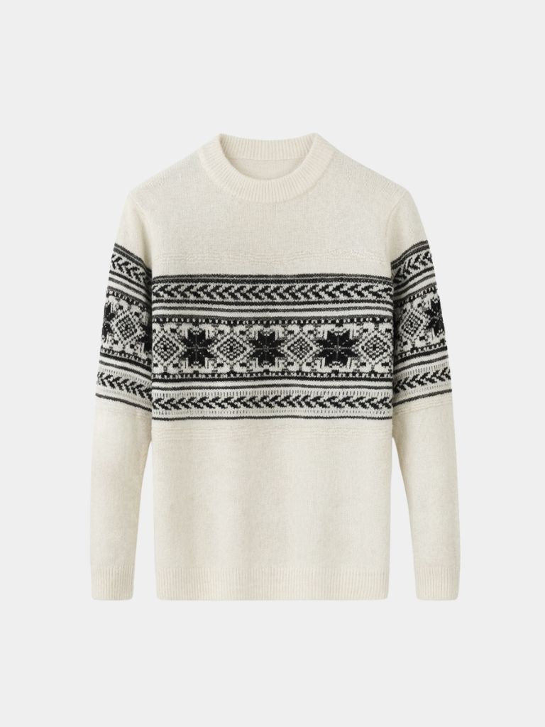 100% Wool Fair Isle Pullover Sweater Jumper - Major