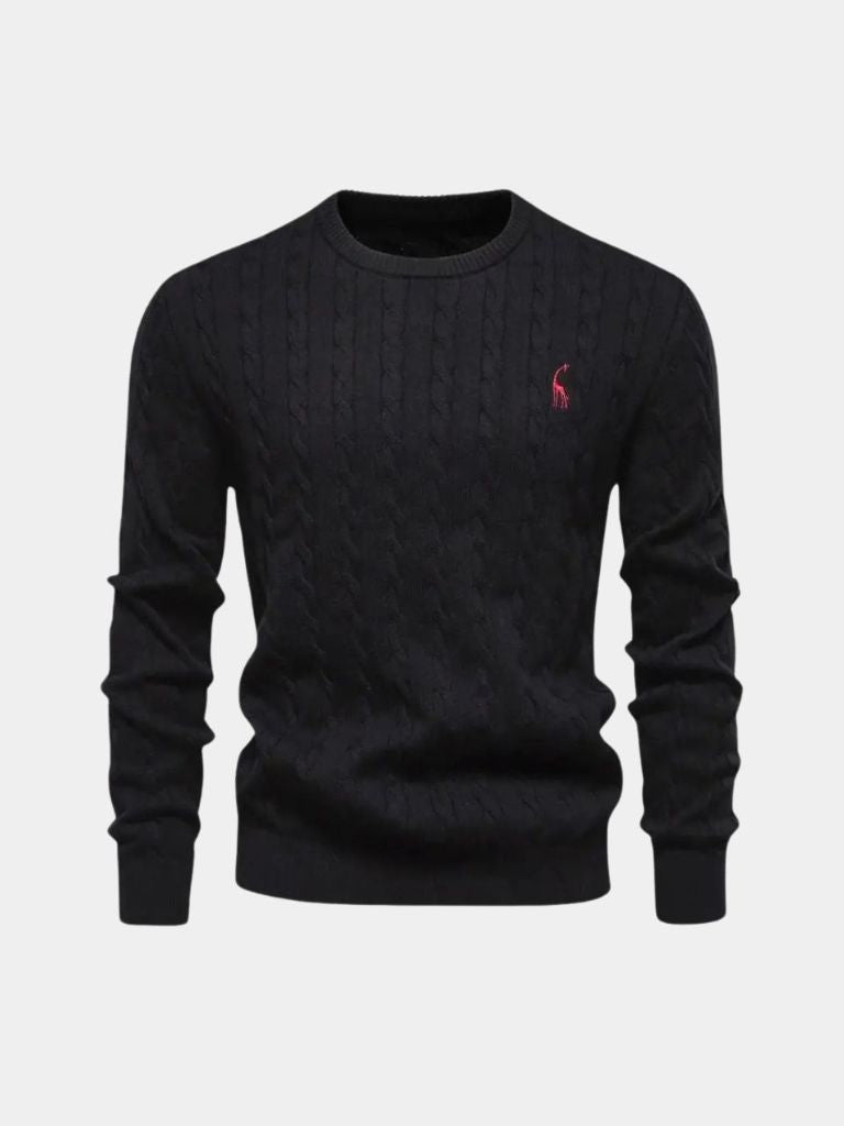 Cotton Crew Neck Pullover Sweater