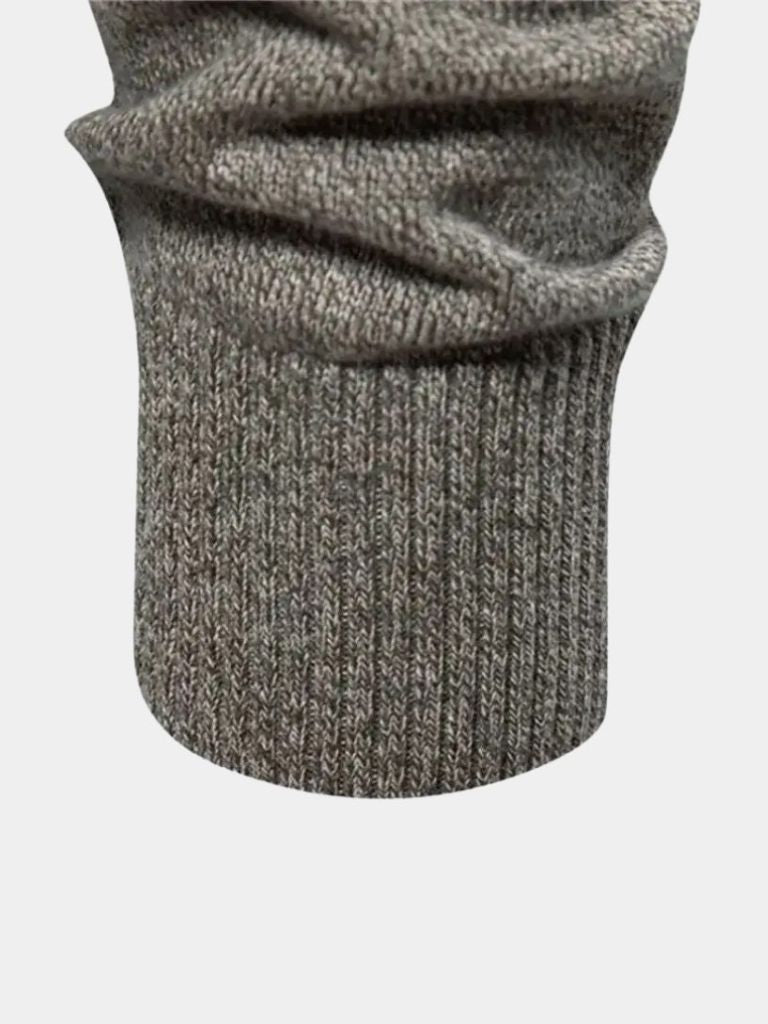 Knitted Stand Collar Cotton Cardigan