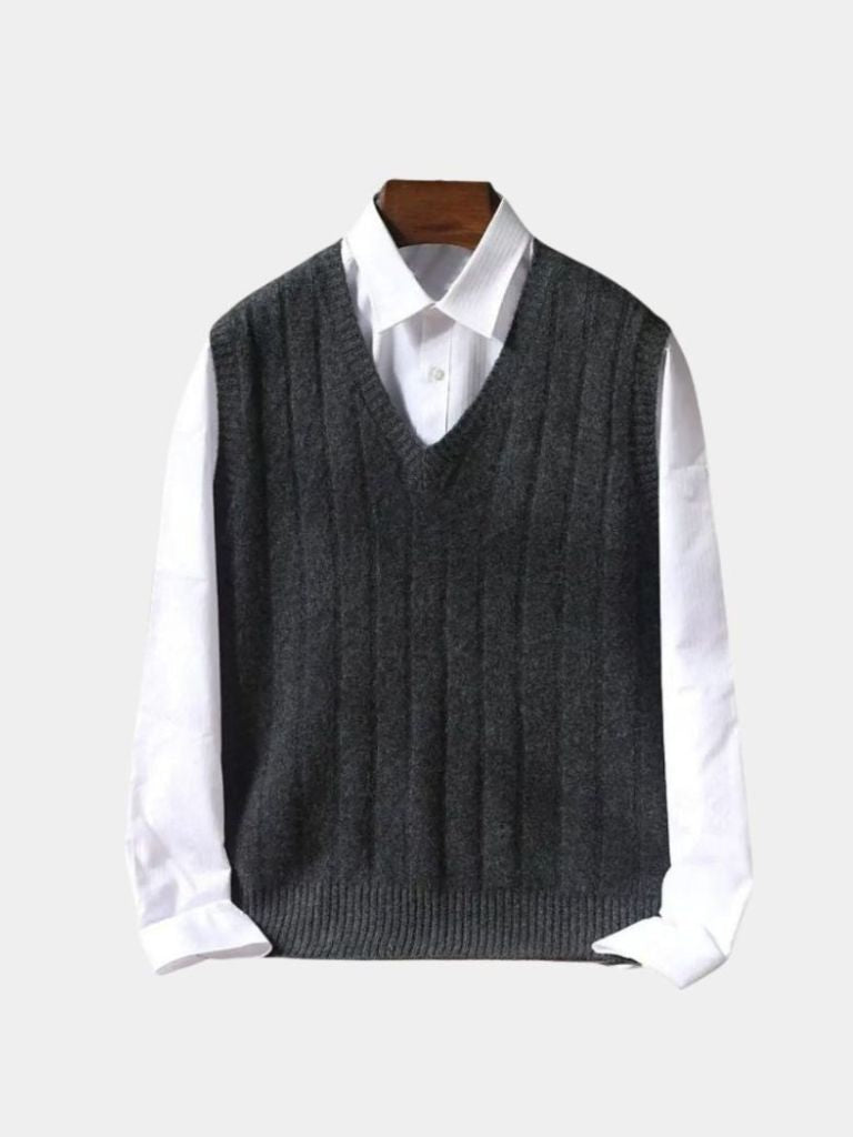 100% Merino Wool Pullover Sweater Vest