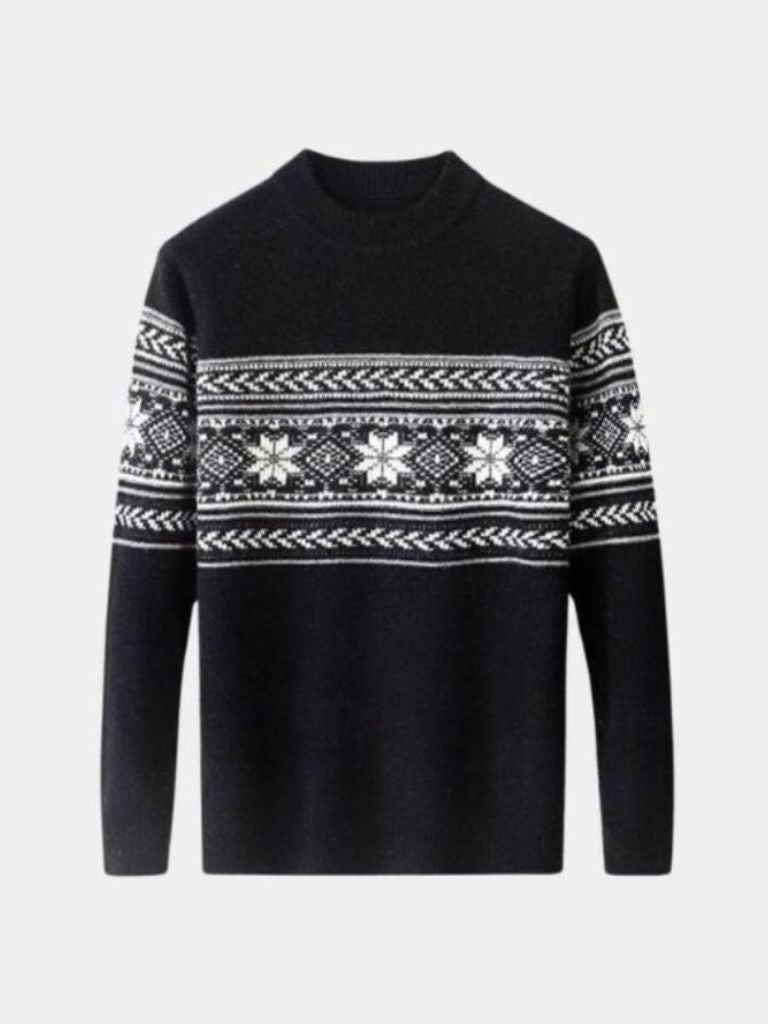 100% Wool Fair Isle Pullover Sweater Jumper - Major