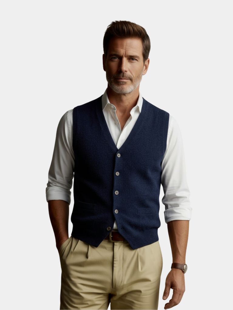 Cashmere Cardigan Vest