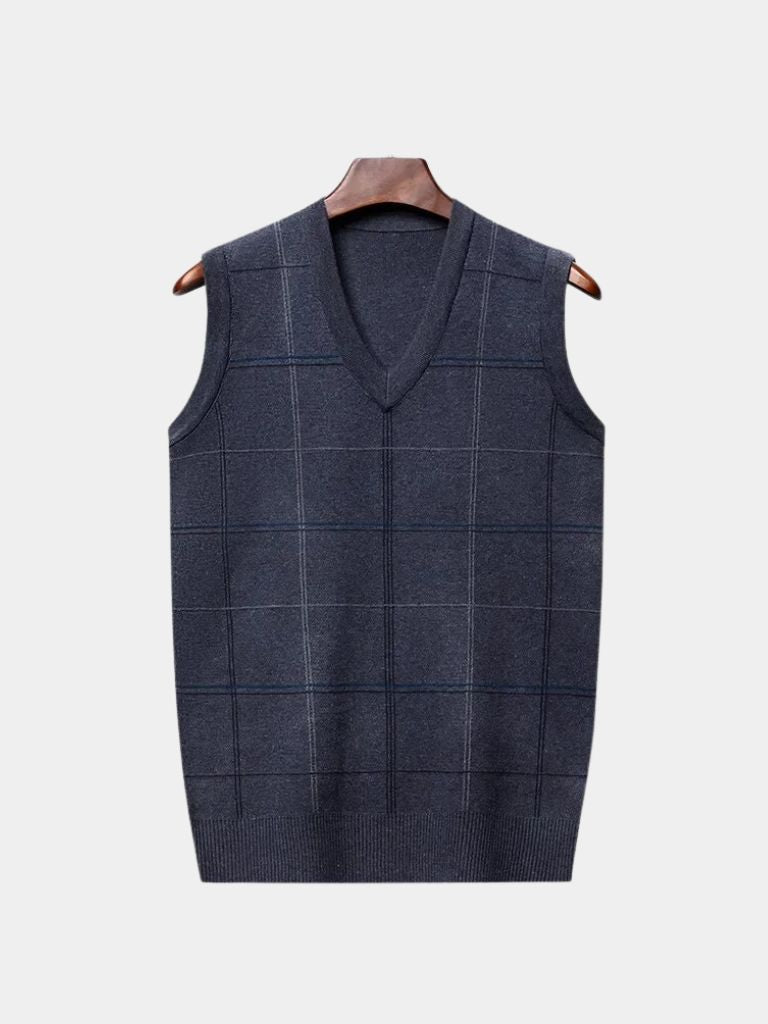 Academic Checkered Knit Vest
