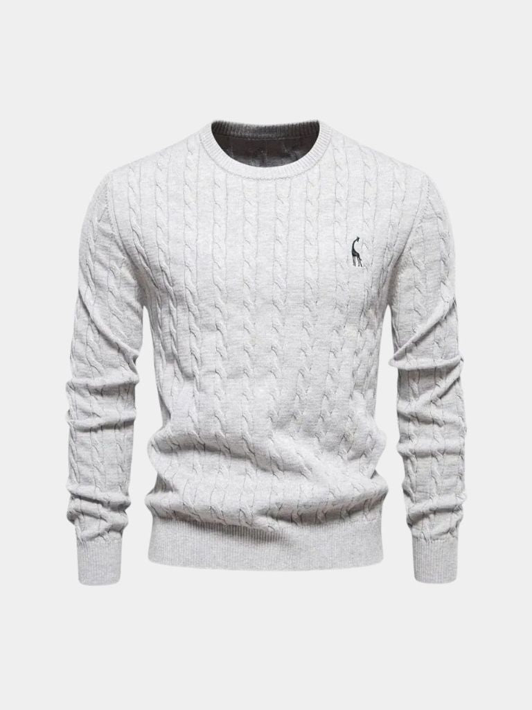 Cotton  Crew Neck Pullover Sweater