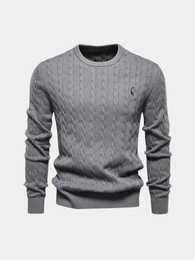 Cotton  Crew Neck Pullover Sweater