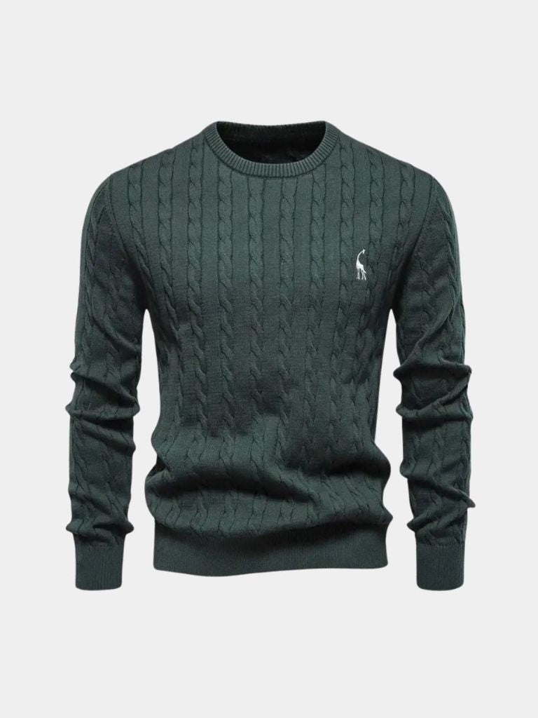 Cotton  Crew Neck Pullover Sweater